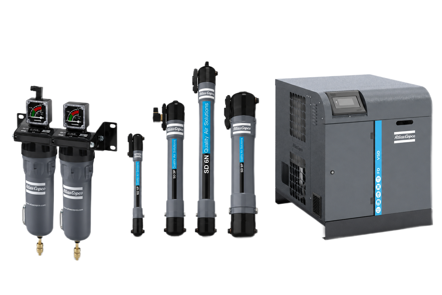Системы воздухоподготовки Atlas Copco